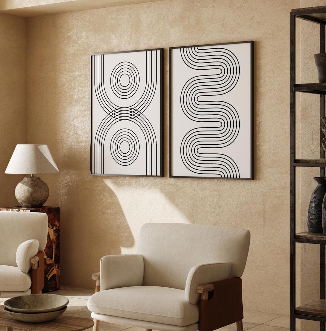 Graphic artwork pair by Aplotica Studio