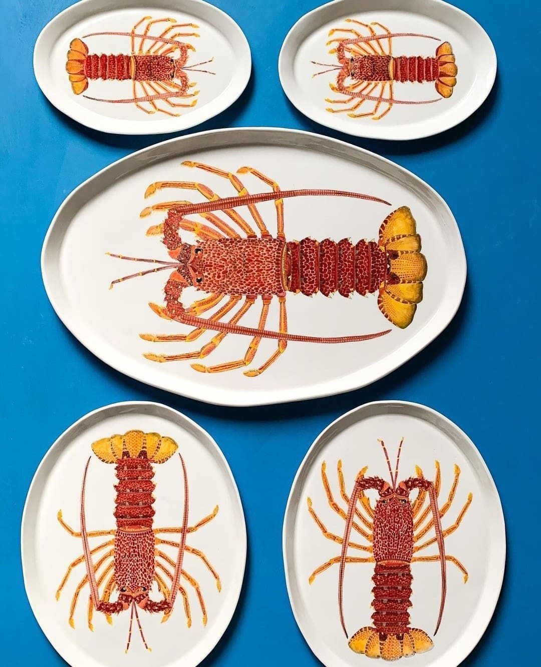 Red lobster platters from Casa Adams Fine Wares