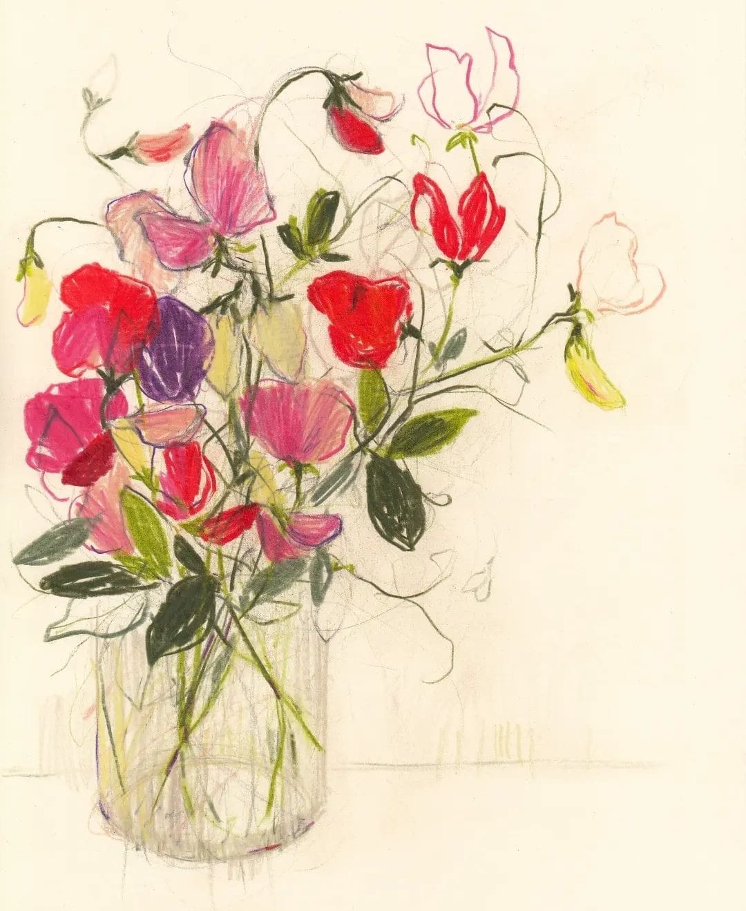 Artist floral sketch