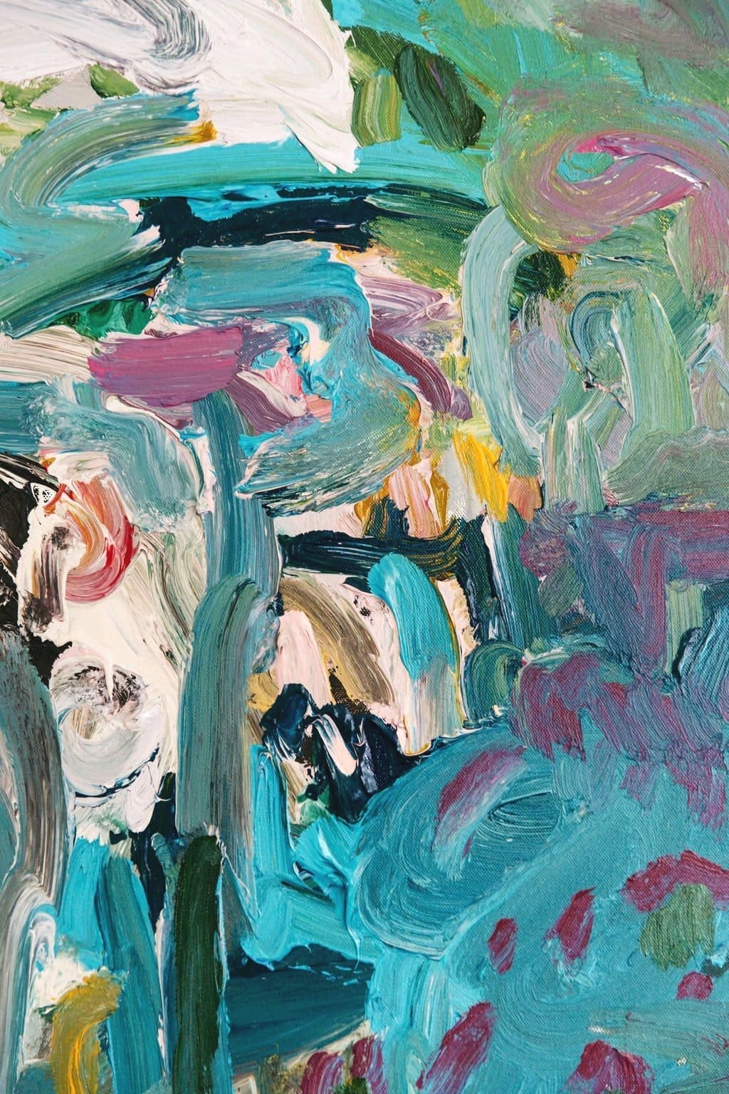 Close up of Adele abstract art