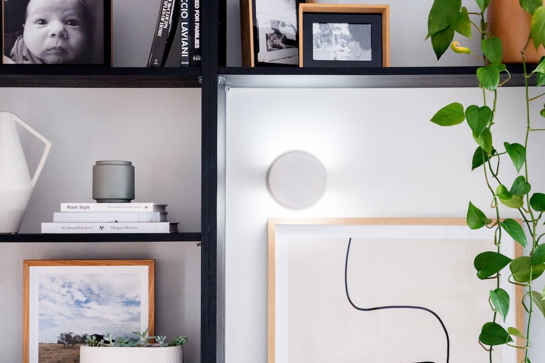 Close up of concrete light