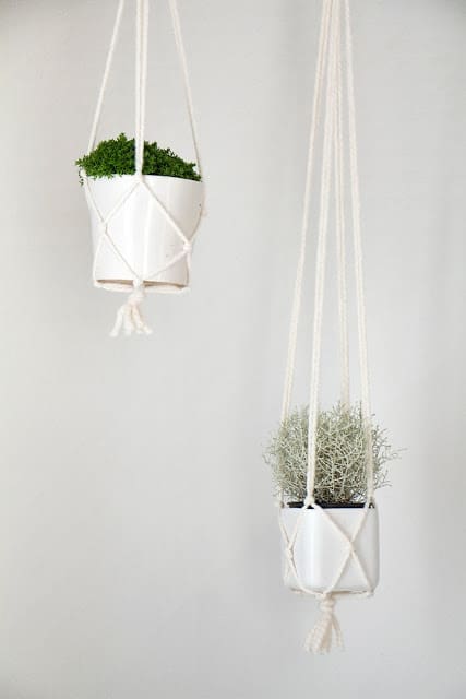 Completed hanging planters