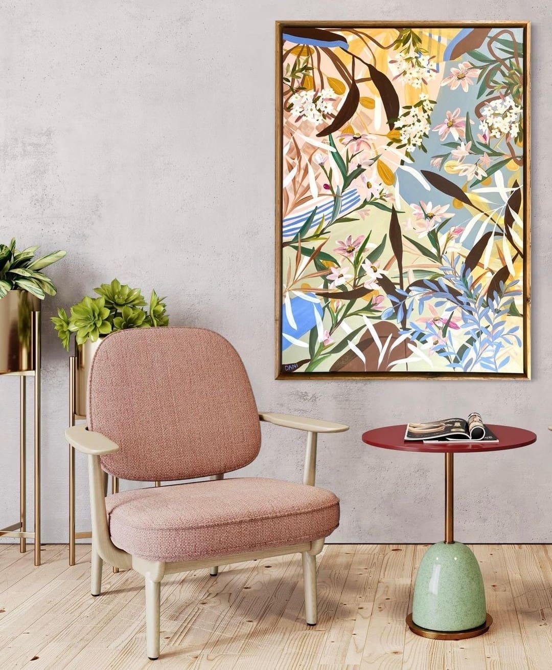 Natural floral artwork by Dani Heyward