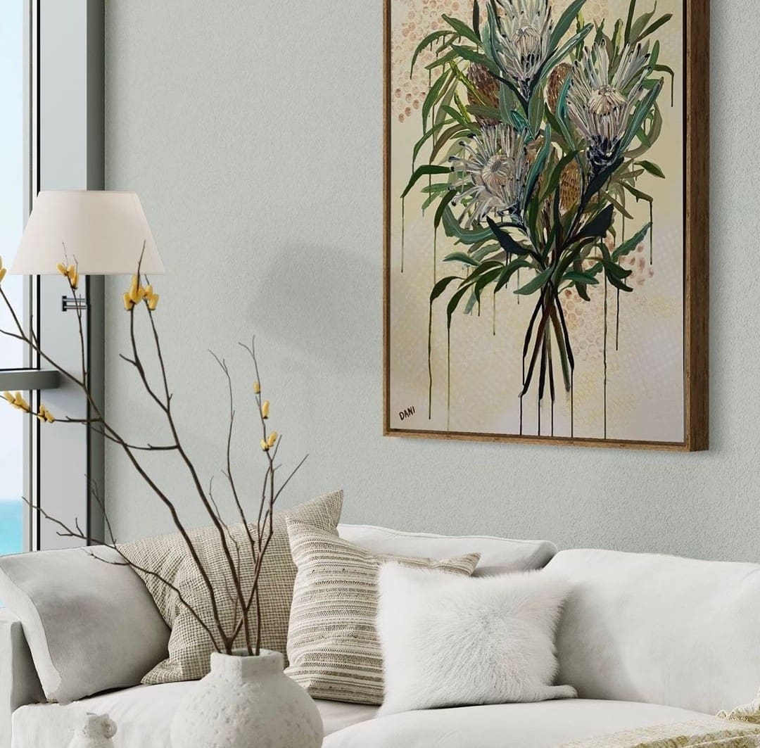 Natural floral artwork by Dani Heyward