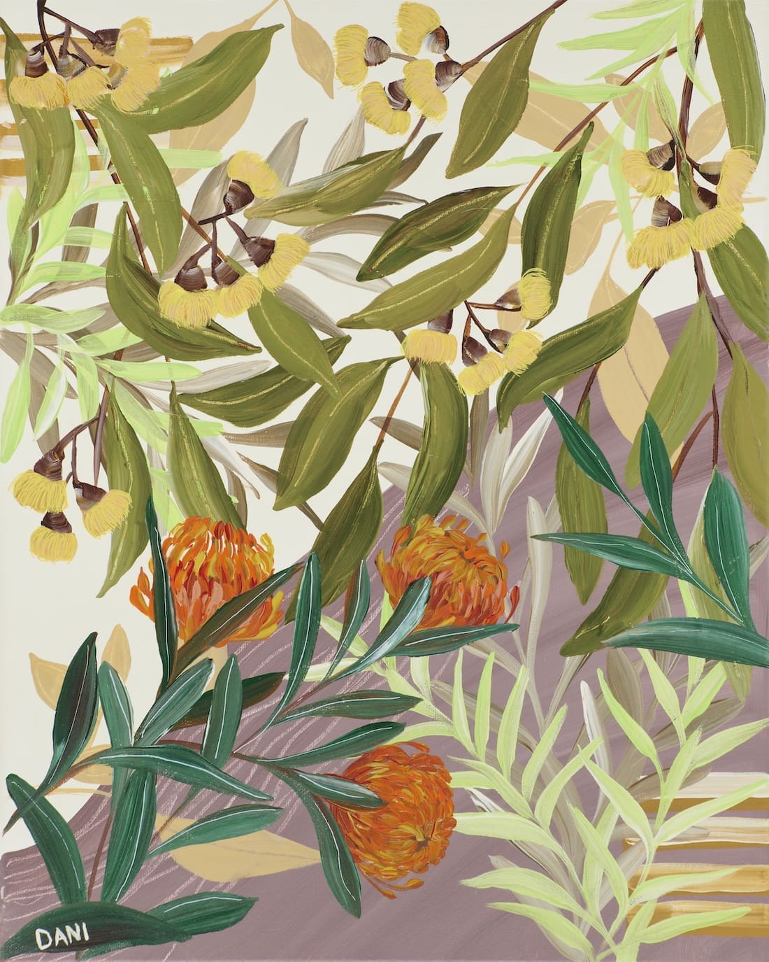 Natural floral artwork by Dani Heyward