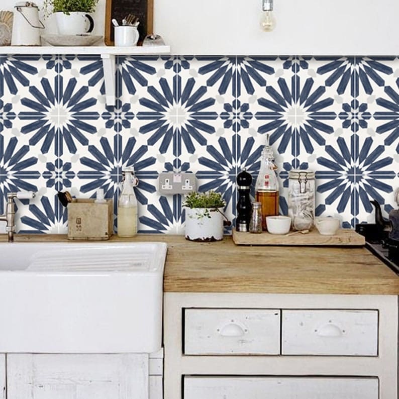 Etsy_kitchen splash back_ decorating hacks for rental