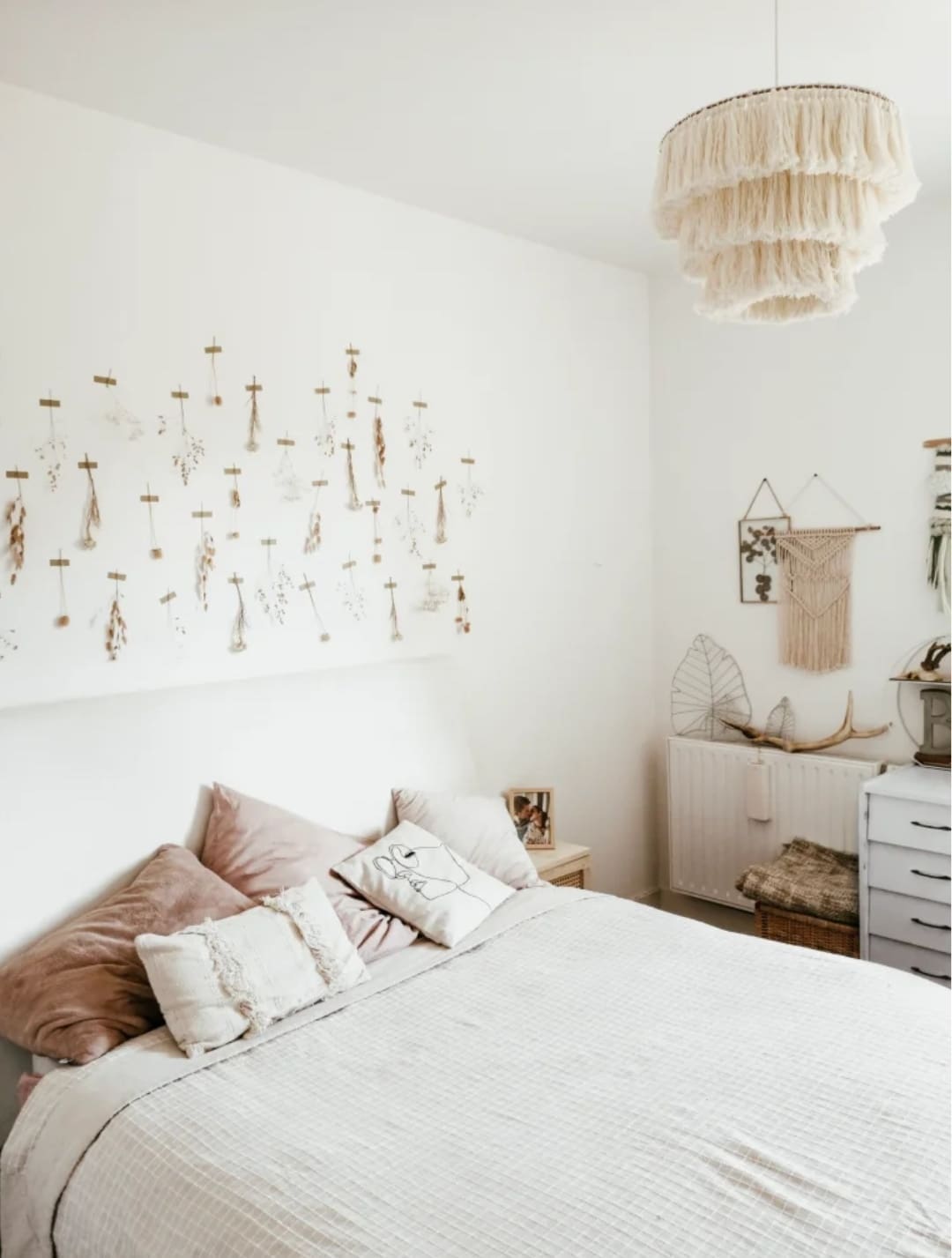 Fringed macrame pendant light by Flavie Peartree