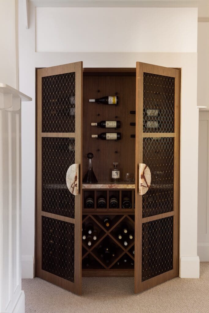 Beautiful wine storage custom joinery