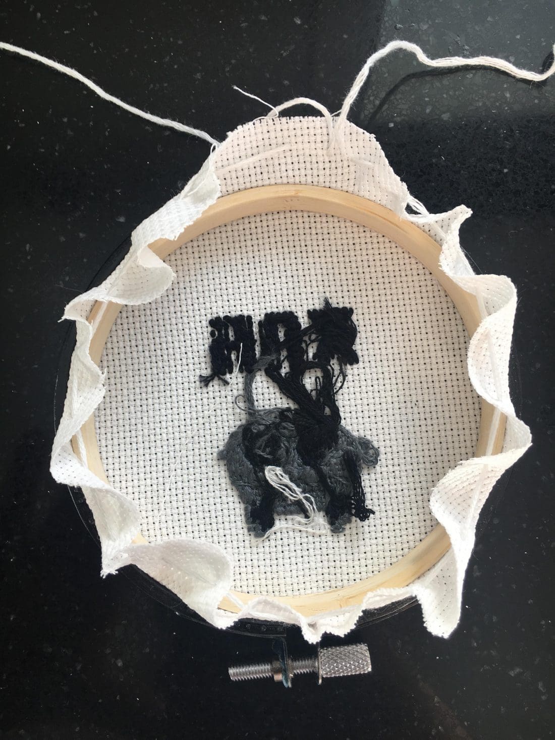 Cross-stitch in progress