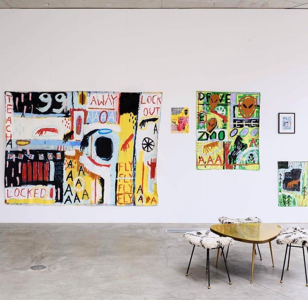 Bold artwork displayed in gallery by Musonga Mbogo