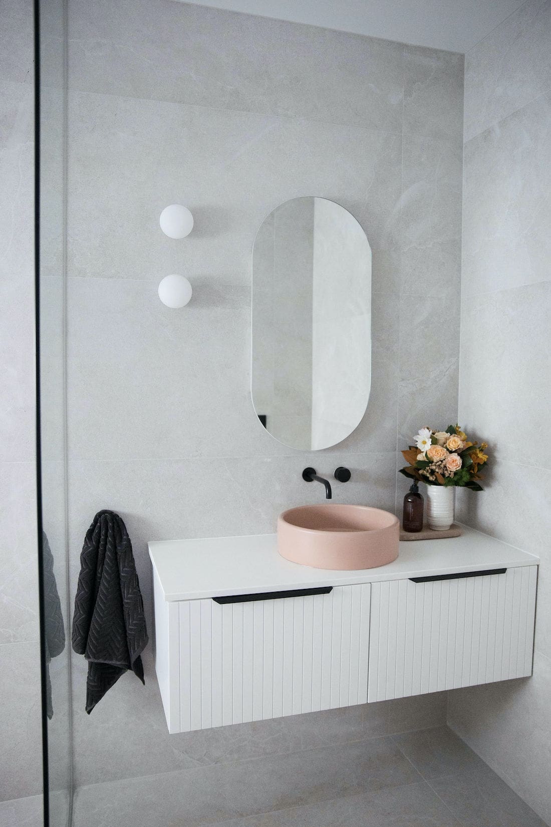New v-groove vanity