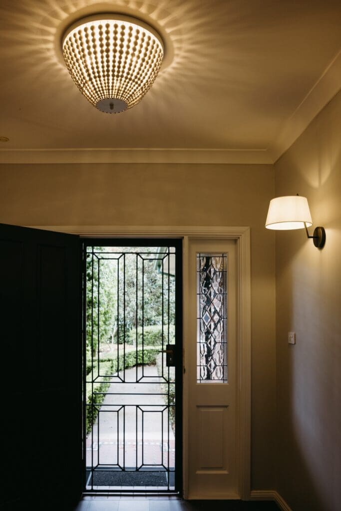 Stain glass windows in historic home makeover 