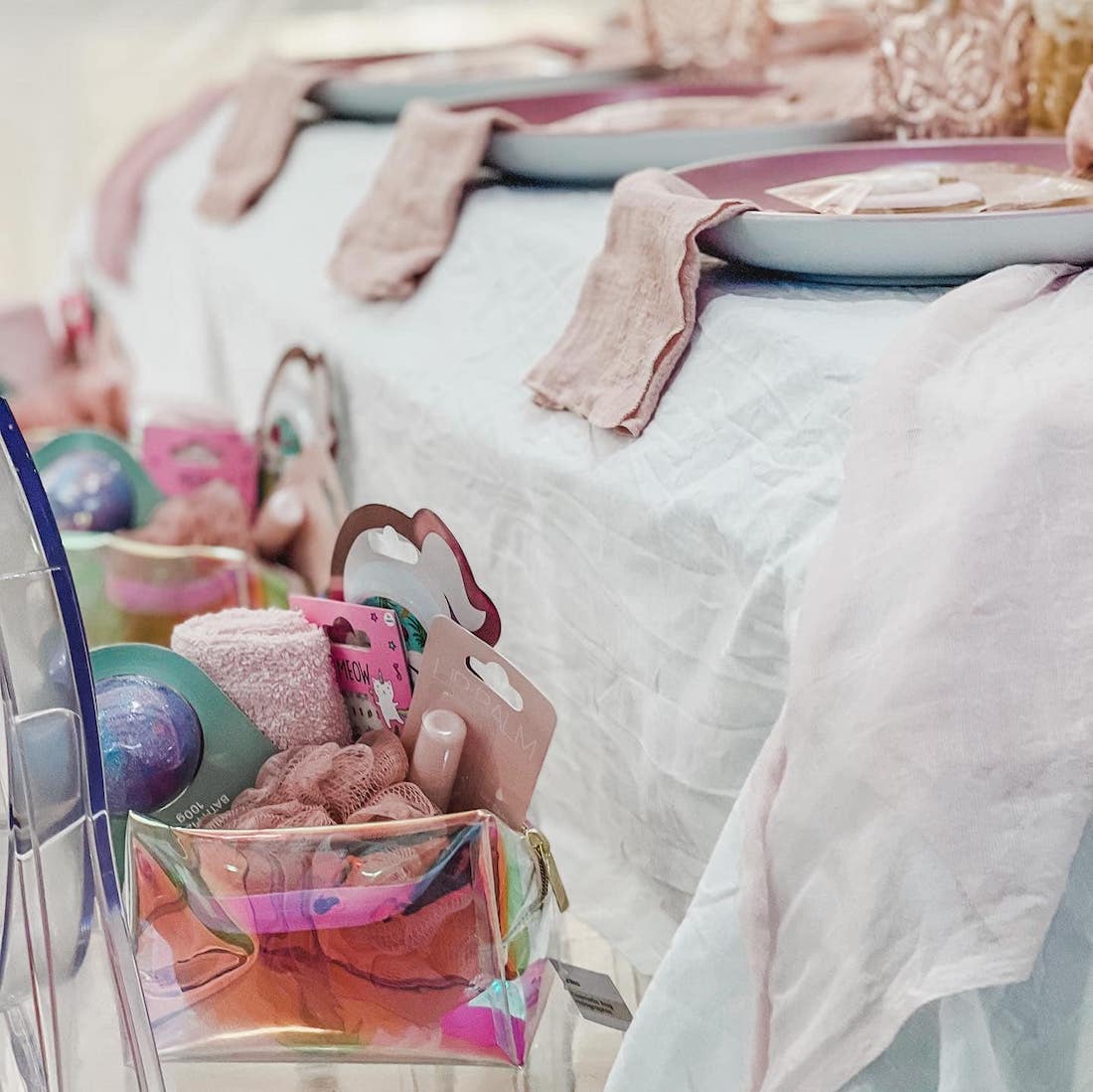 Pamper gift baskets for kids party