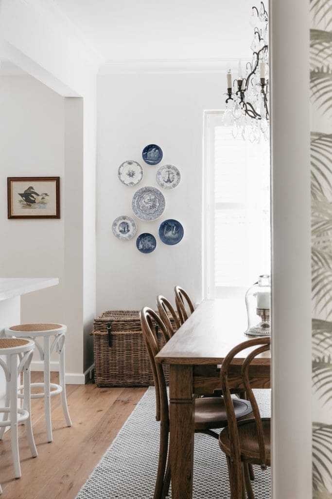Decorative plates on wall in Patterned Sanctuary by The Stylesmiths