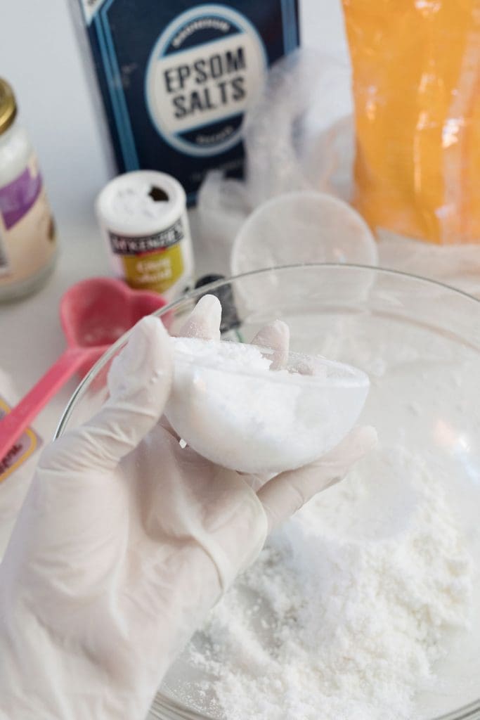 Press the mixture firmly into your moulds