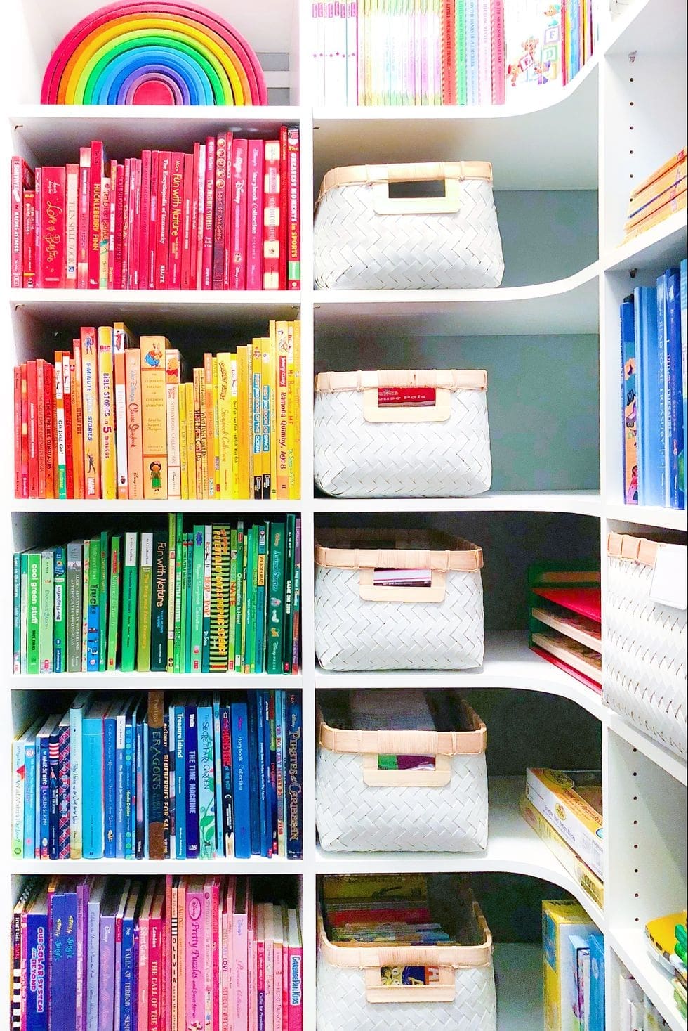Rainbow book storage