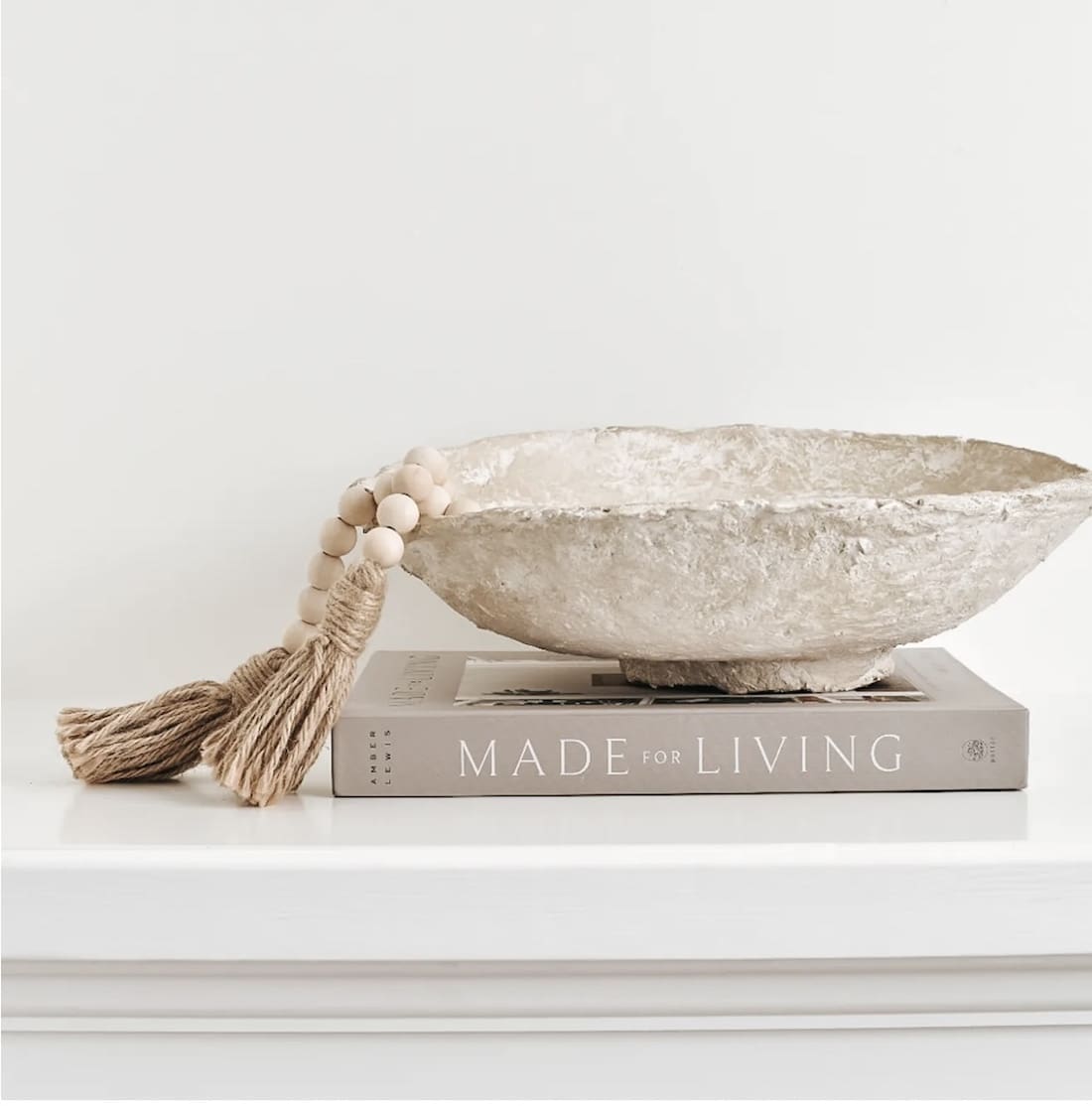 Rustic paper mache bowl