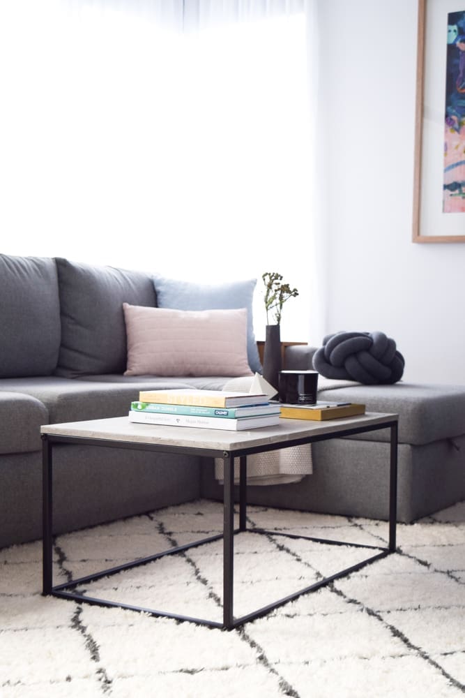 Concrete render coffee table
