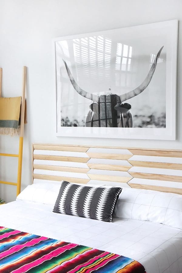 Wood headboard DIY bedhead ideas