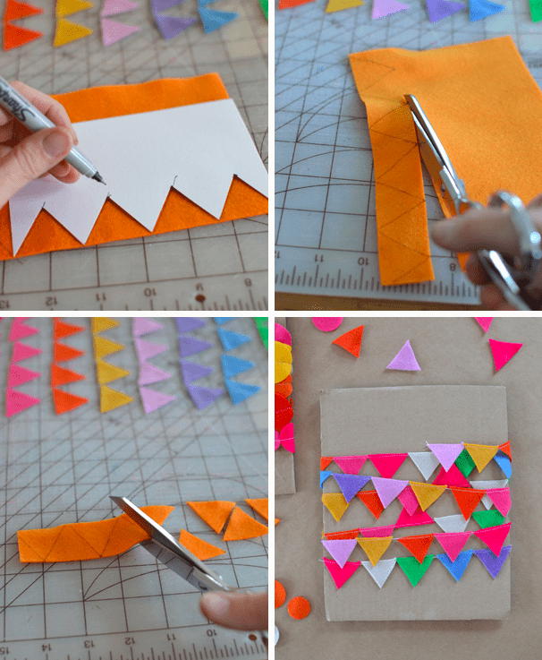 Felt garland DIY instructions