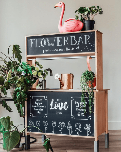 kitchen turned flower bar_zoeyzokidsconcept