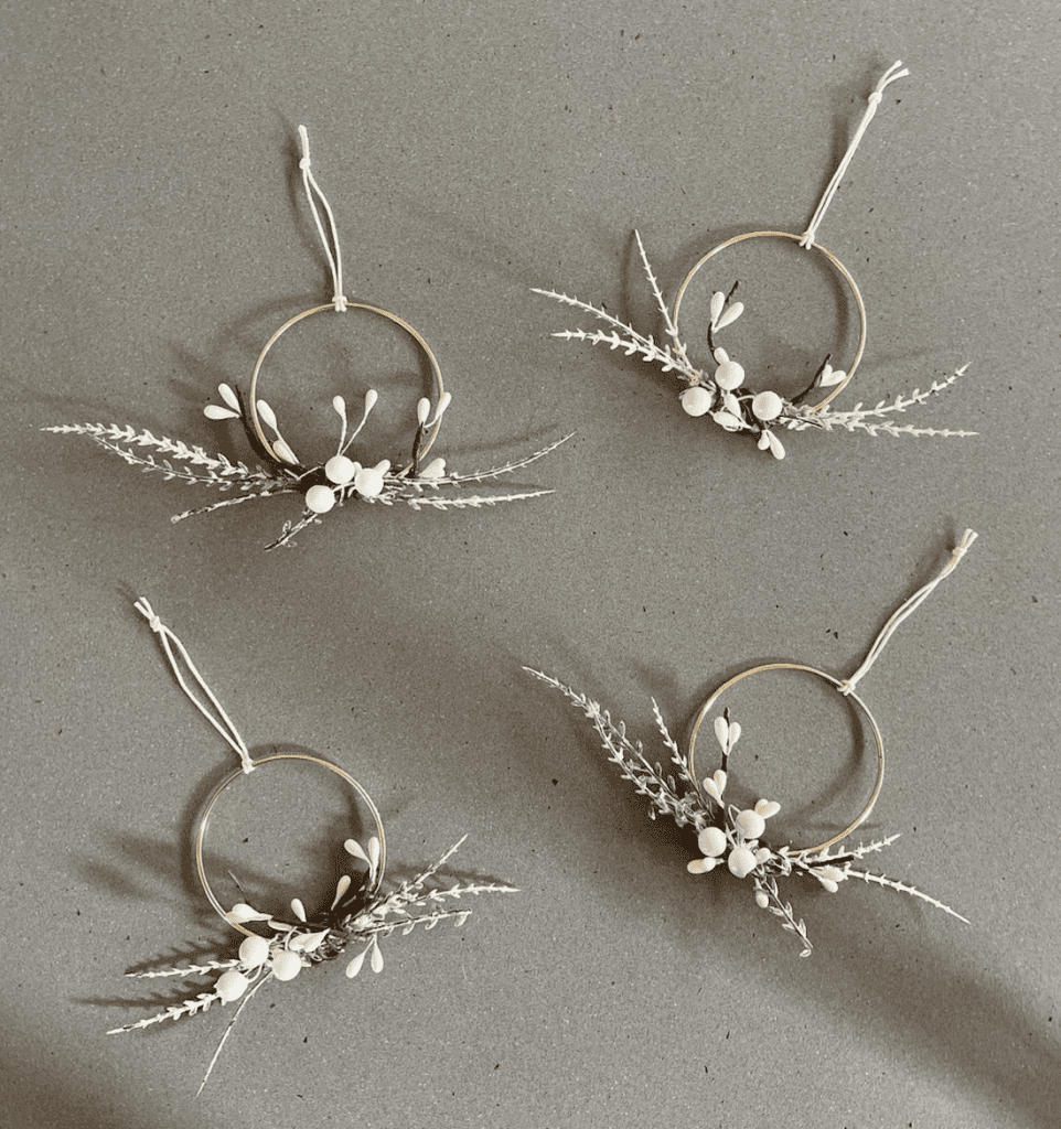 DIY mini wreath Christmas decoration