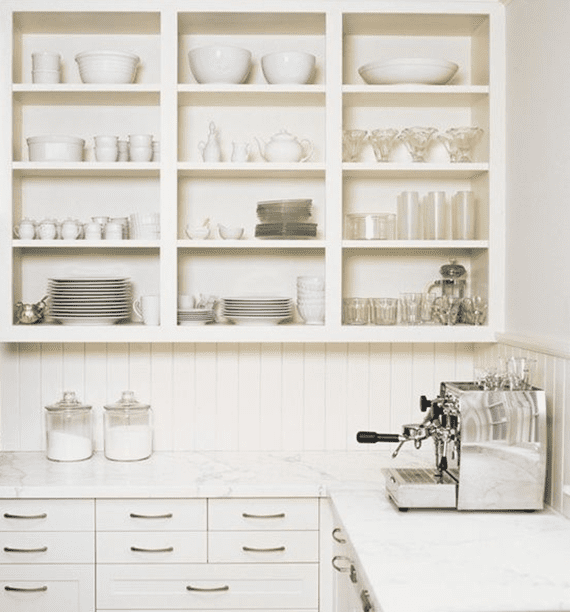 Open shelves
