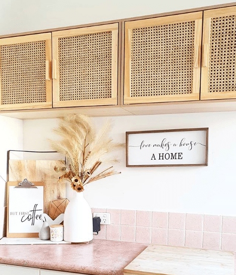 Kmart sideboard into kitchen cabinets